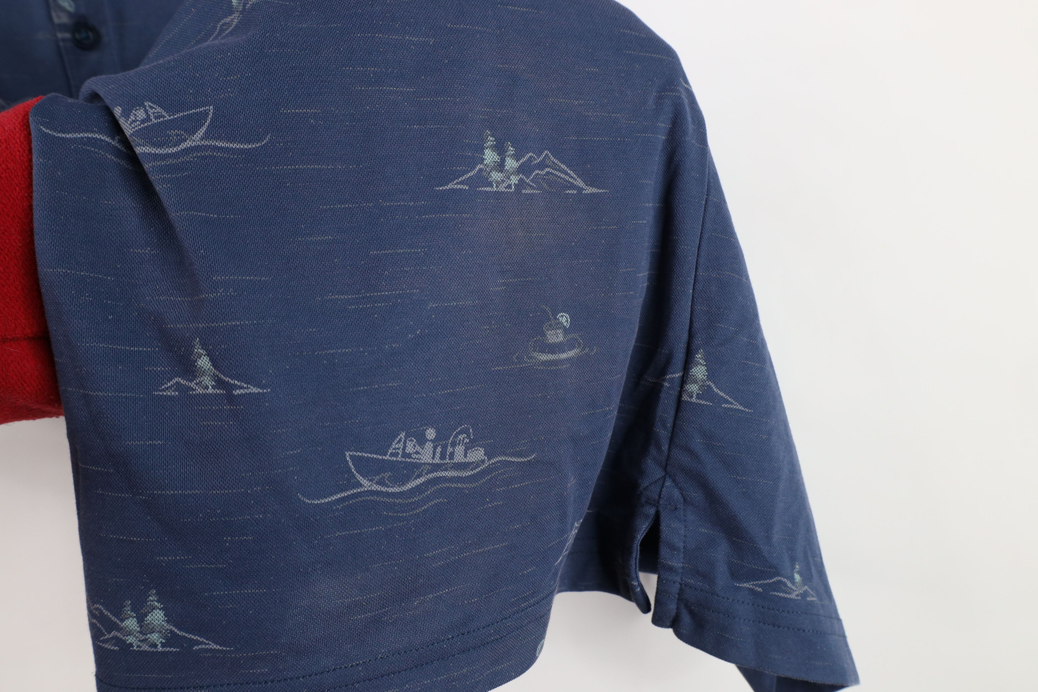TravisMathew × Vintage Travis Mathew Boat Mountain All Over Print Knit Golf Polo Size US XL / EU 56 / 4 - 7 Thumbnail