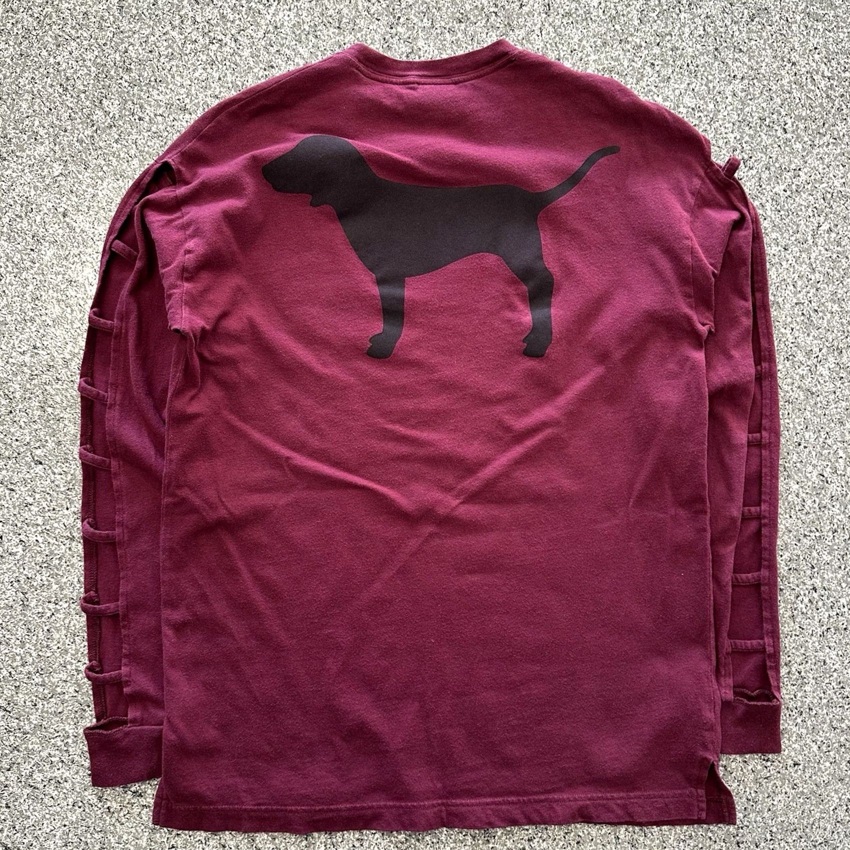 Victoria's Secret Victoria's Secret Pink Shirt Womens XS Red Dog Logo Long Sleeve Top Size XS / US 0-2 / IT 36-38 - 3 Thumbnail
