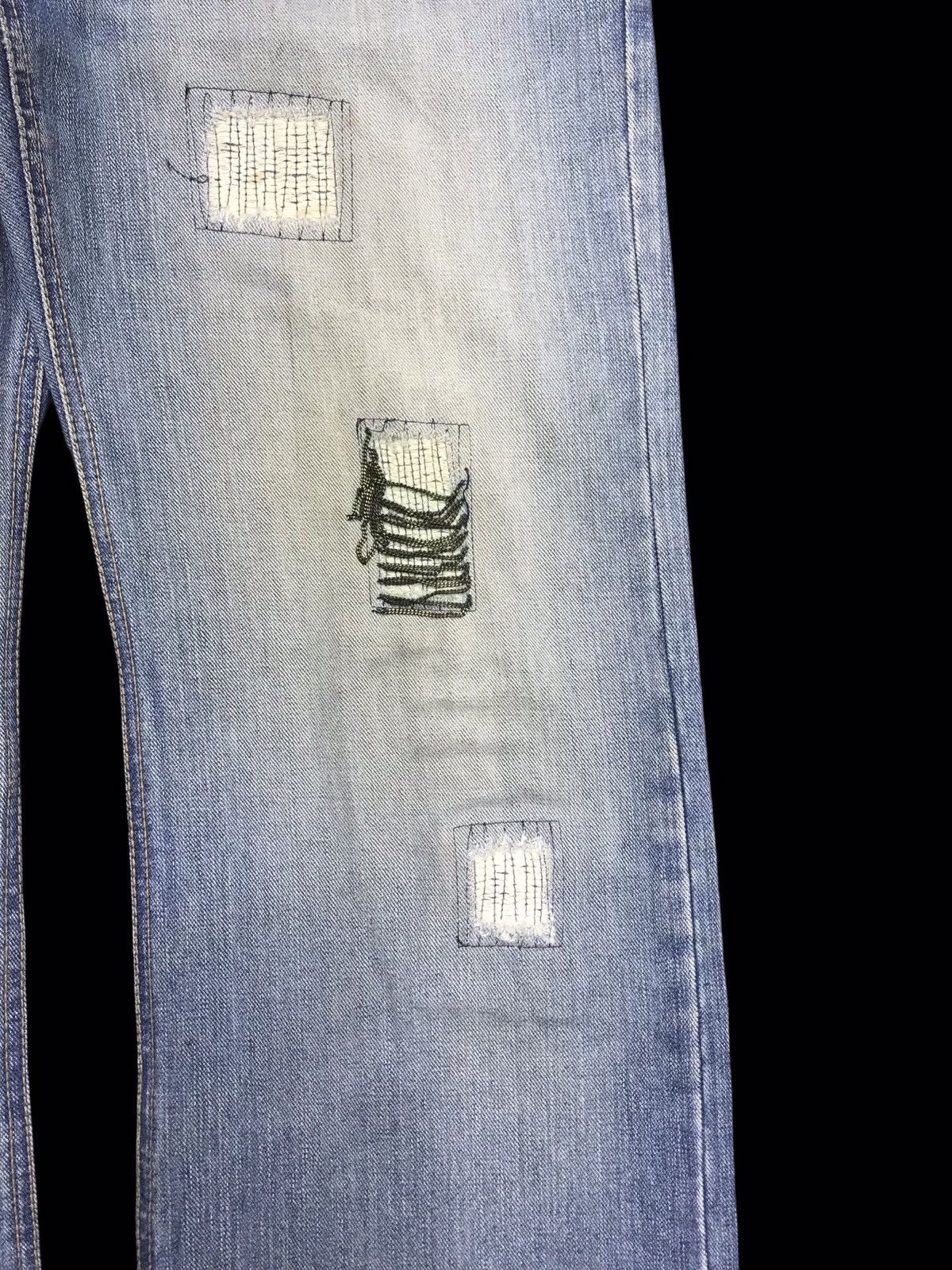 Japanese Brand 💥FLARE💥ARCHIVAL SNARL DISTRESSED DENIM F249 Size US 34 / EU 50 - 4 Thumbnail