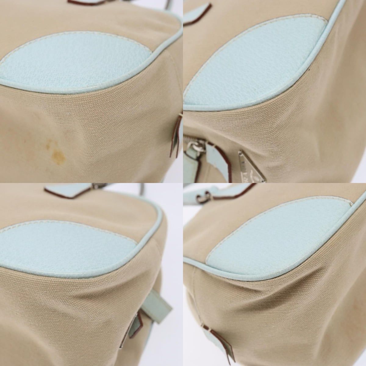 Prada PRADA Hand Bag Canvas Beige Silver Size ONE SIZE - 10 Thumbnail