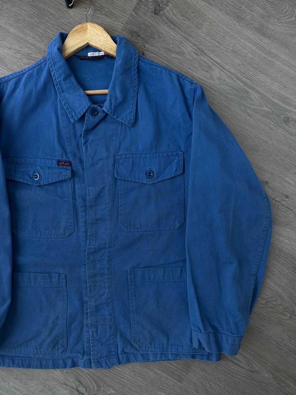 Japanese Brand × Vintage Vintage Japanese Blue Workwear 90’s Spilag Faded Shirt Size US L / EU 52-54 / 3 - 6 Thumbnail