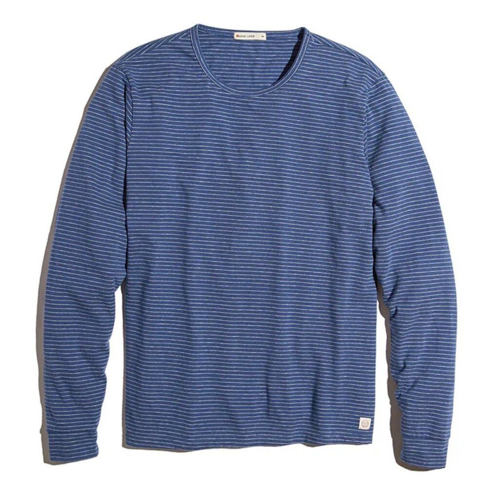 Marine Layer Marine Layer Benson Crewneck Blue Striped Top Size S Size US S / EU 44-46 / 1 - 2 Thumbnail