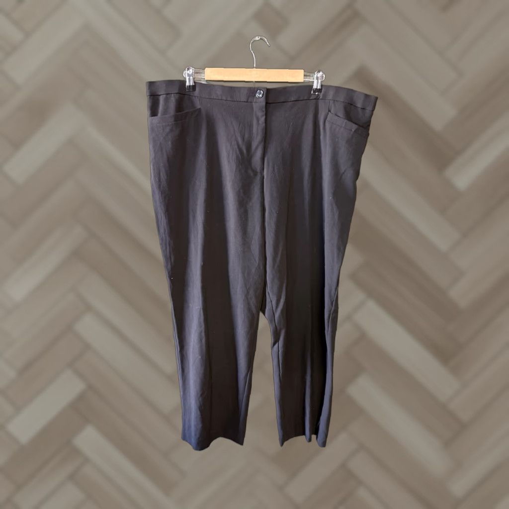 Vintage Dressbarn Womens Black Cropped Straight Leg Business Pant 22W Size 22W Plus Pants Womens Black Straight Leg Cropped Dress Pants 22W Mens? wait. Sorry. Size 40" / US 18 - 1 Thumbnail