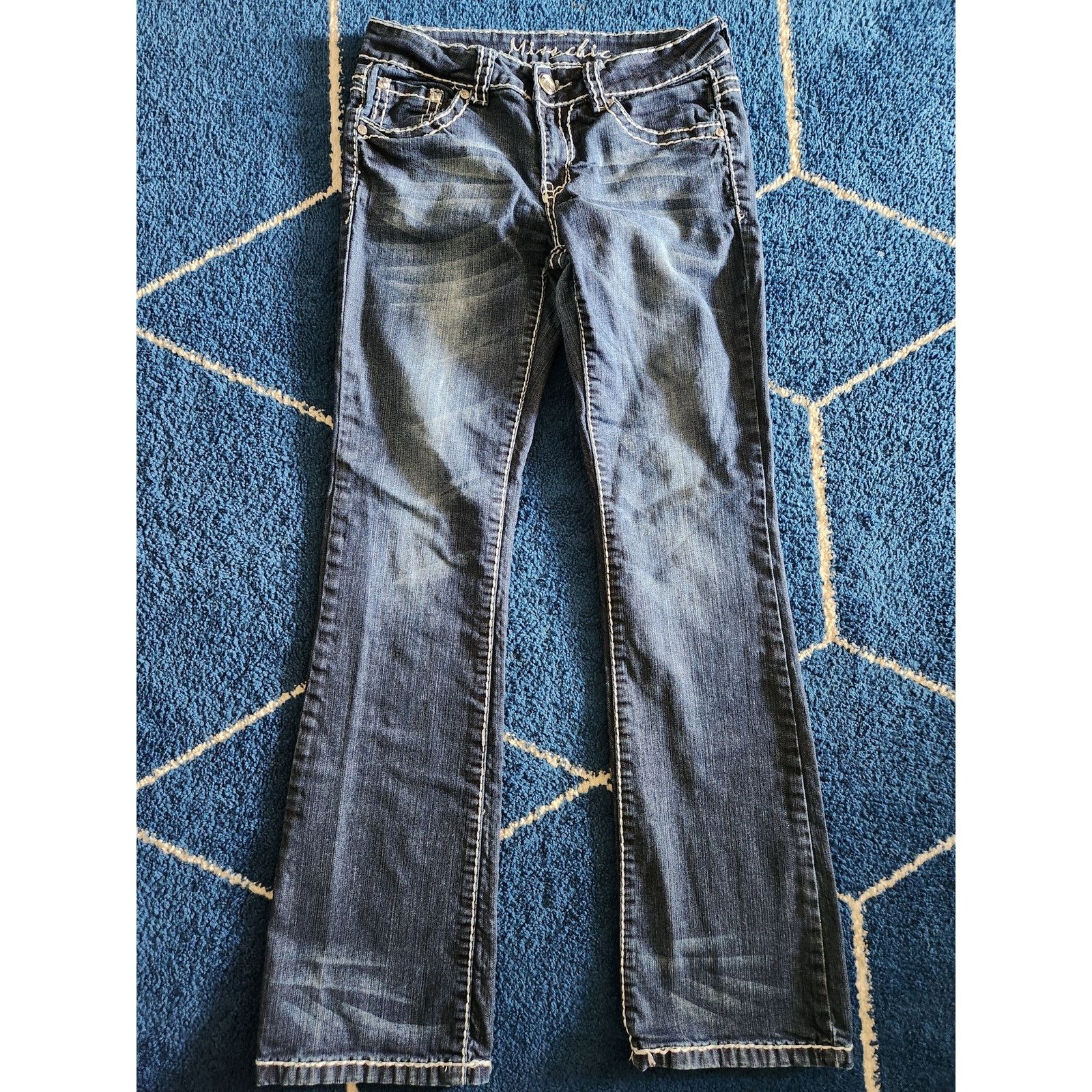 Other Miss Chic Women's Embellished Dark Wash Denim Jeans-9 Size 30" / US 8 / IT 44 - 7 Thumbnail
