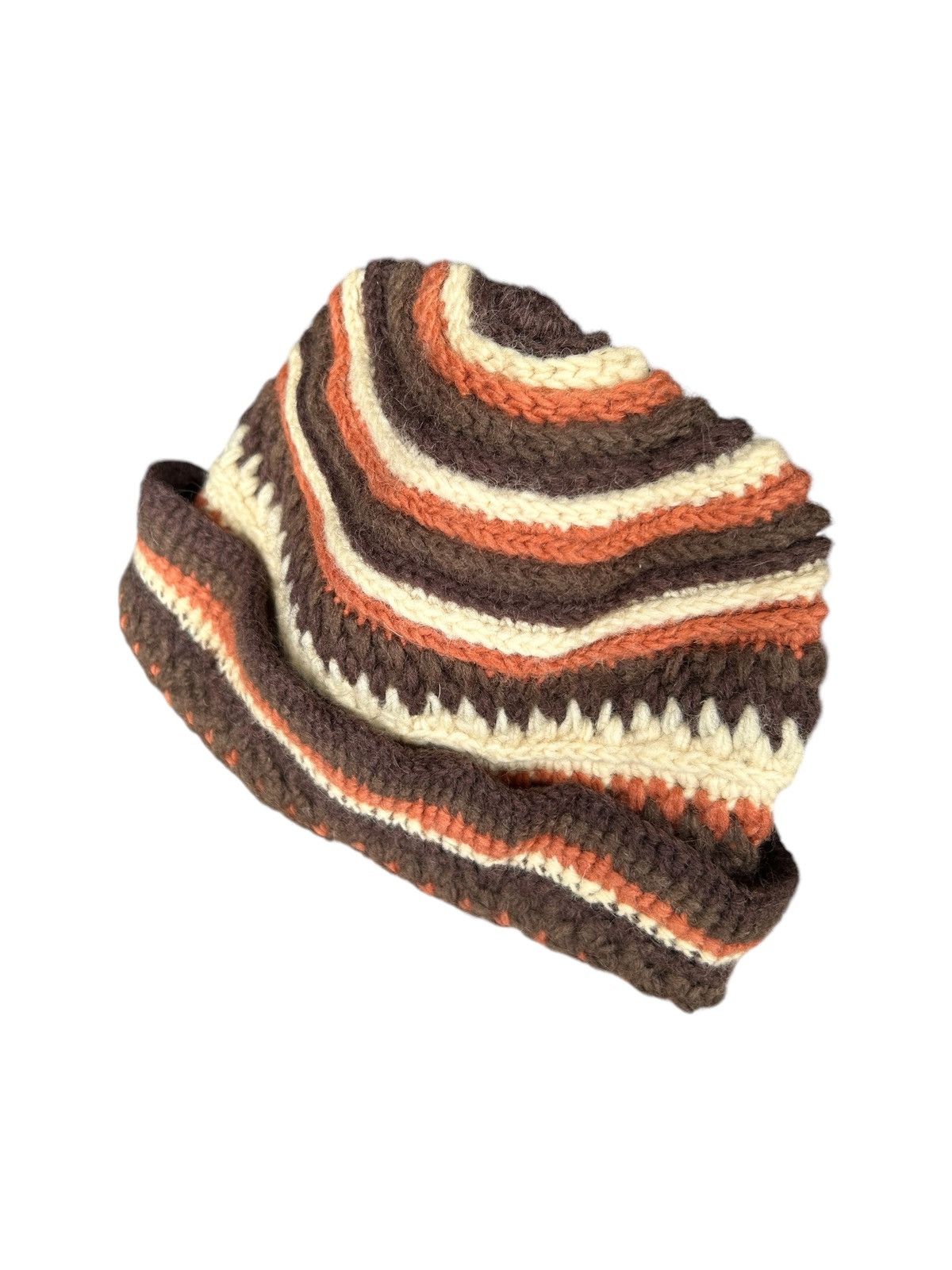 Japanese Brand × Kapital × Vintage Crochet Knitted Handmade Beanie Hats ☠️☠️ Size ONE SIZE - 1 Thumbnail