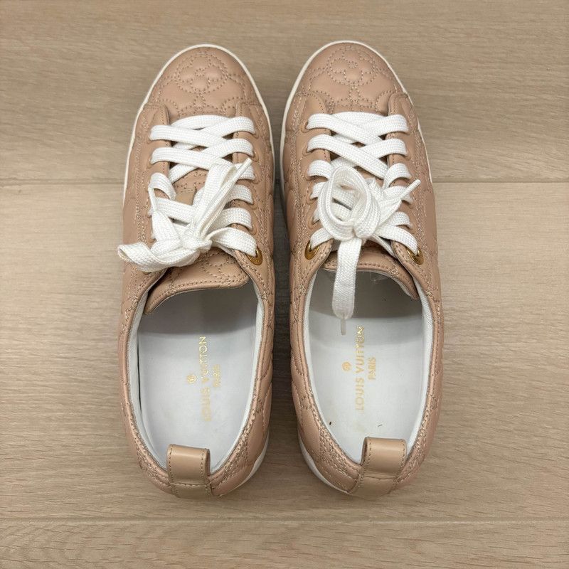Louis Vuitton Louis Vuitton Pink Embroidered Low-top Sneakers - Size US 6.5 / EU 39-40 - 8 Thumbnail