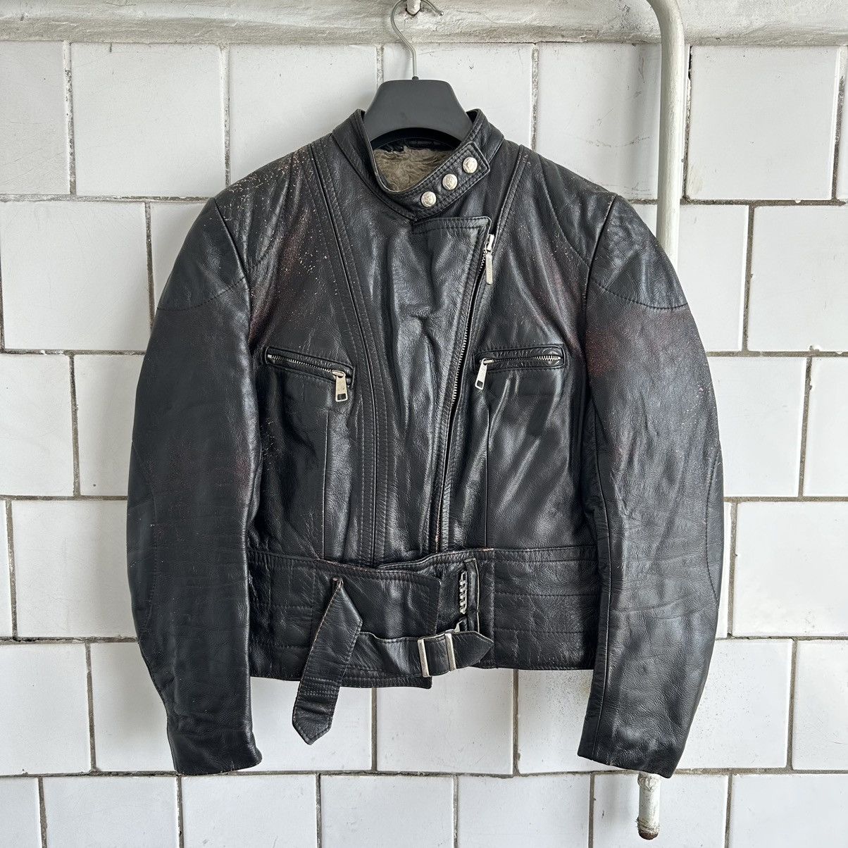 Vintage Vintage Moto Leather Jacket Tour Style USA 90s Y2K Size US S / EU 44-46 / 1 - 1 Thumbnail