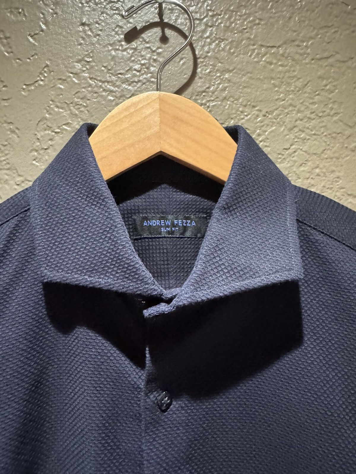 Andrew Fezza Andrew Fezza Button Up Shirt Black Thick Slim Fit Medium Size US M / EU 48-50 / 2 - 2 Thumbnail