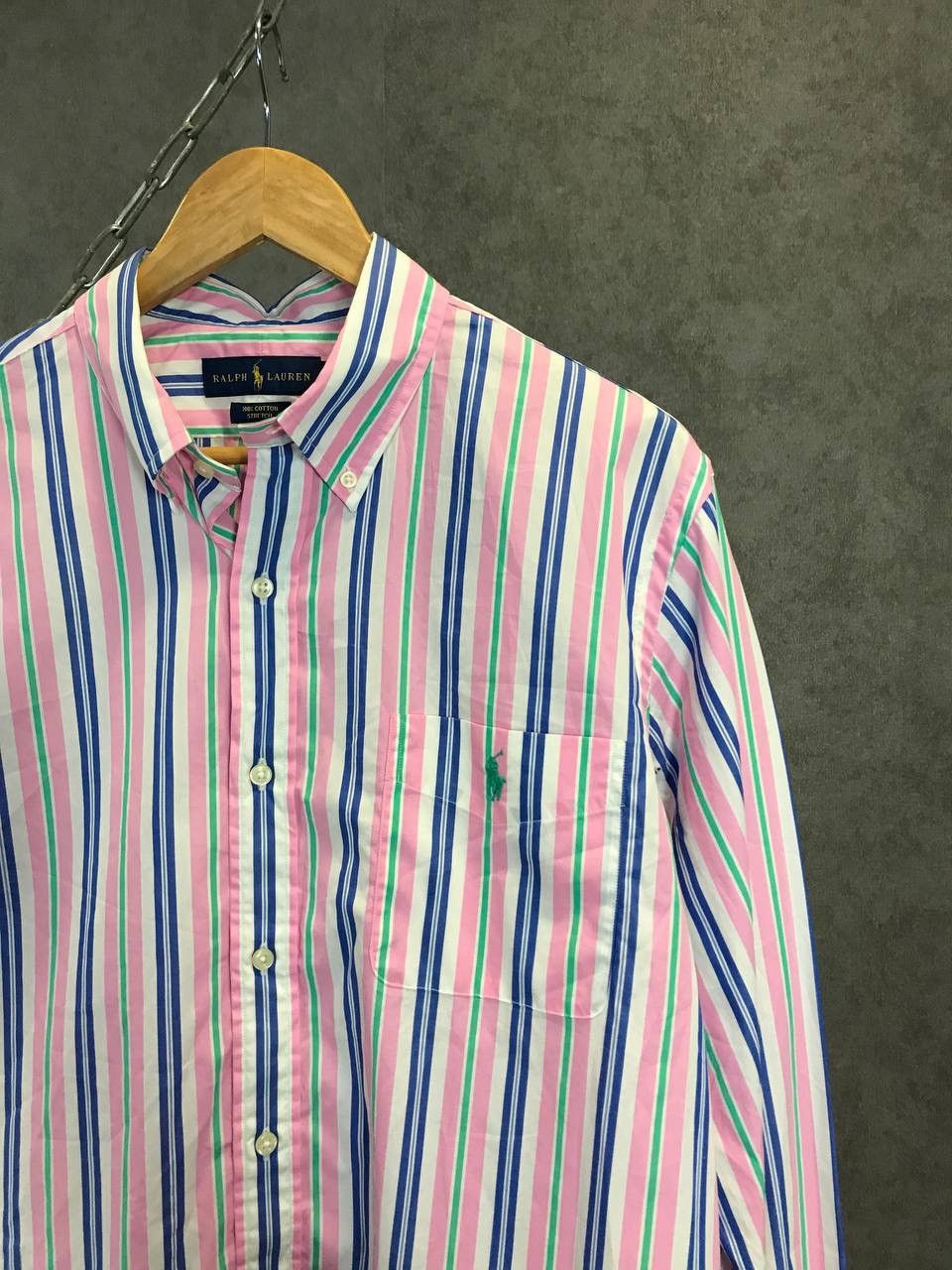 Polo Ralph Lauren Polo Ralph Lauren designer logo striped shirt Size US L / EU 52-54 / 3 - 2 Thumbnail