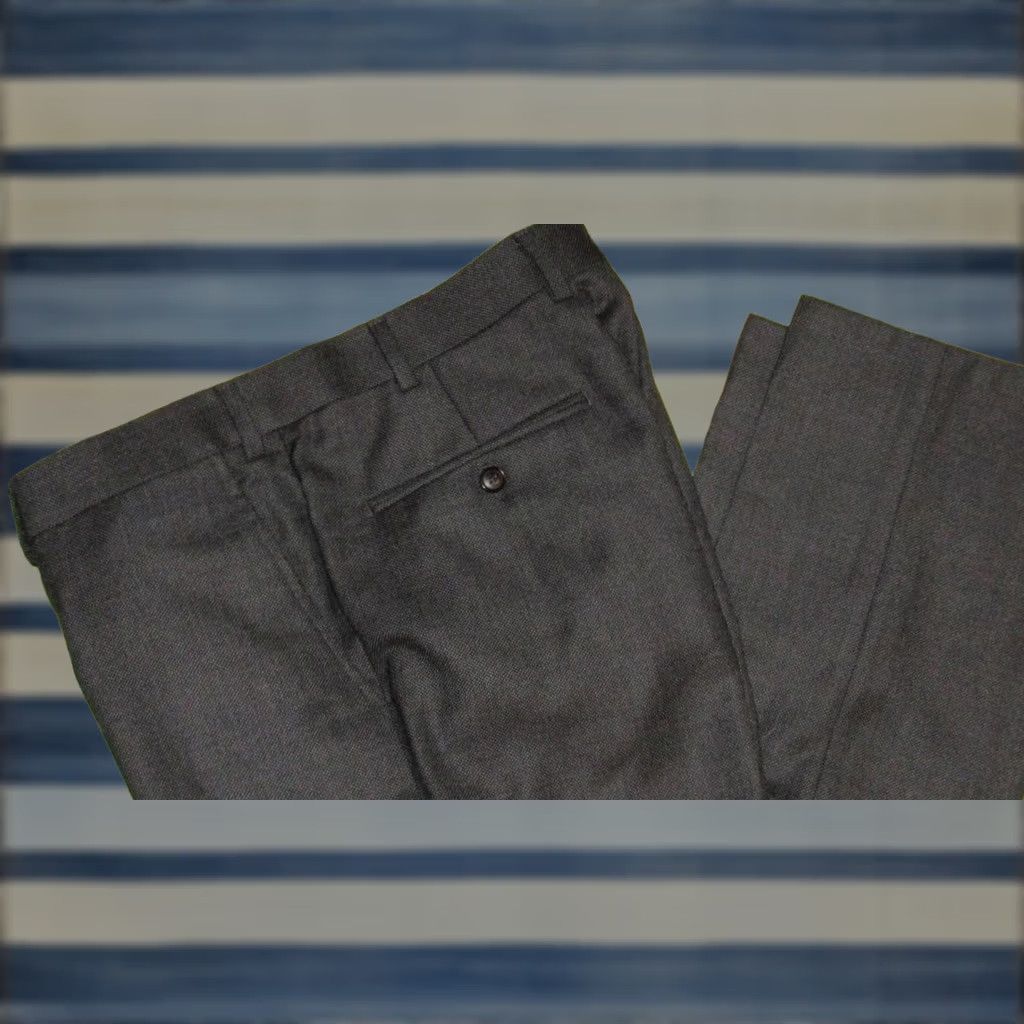 Suitsupply SUITSUPPLY Sienna Dress Pants Charcoal Grey Hopsack Wool Flat Front Mens 34 x 30 Size 34R - 1 Thumbnail