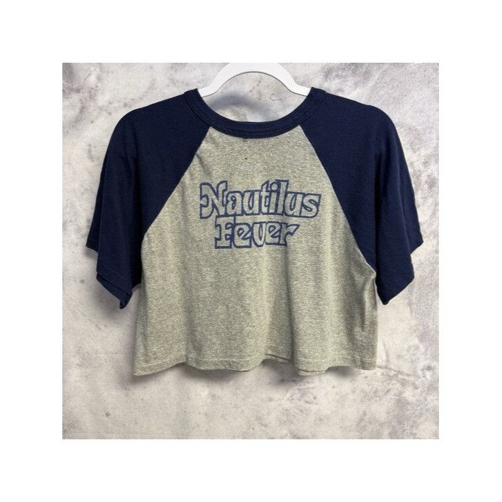 Vintage Vintage 80s Crop Top T Shirt Adult XL Nautilus Fever USA Size XL / US 12-14 / IT 48-50 - 1 Thumbnail