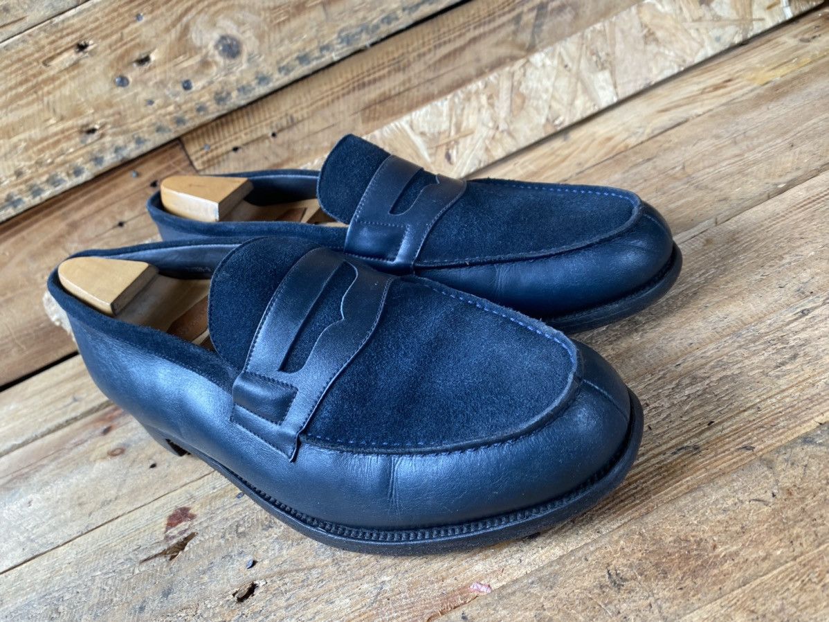 J.M. Weston J.M.Weston 180 blue suede penny loafers sz uk 9E US 10 Size US 9.5 / EU 42-43 - 11 Thumbnail
