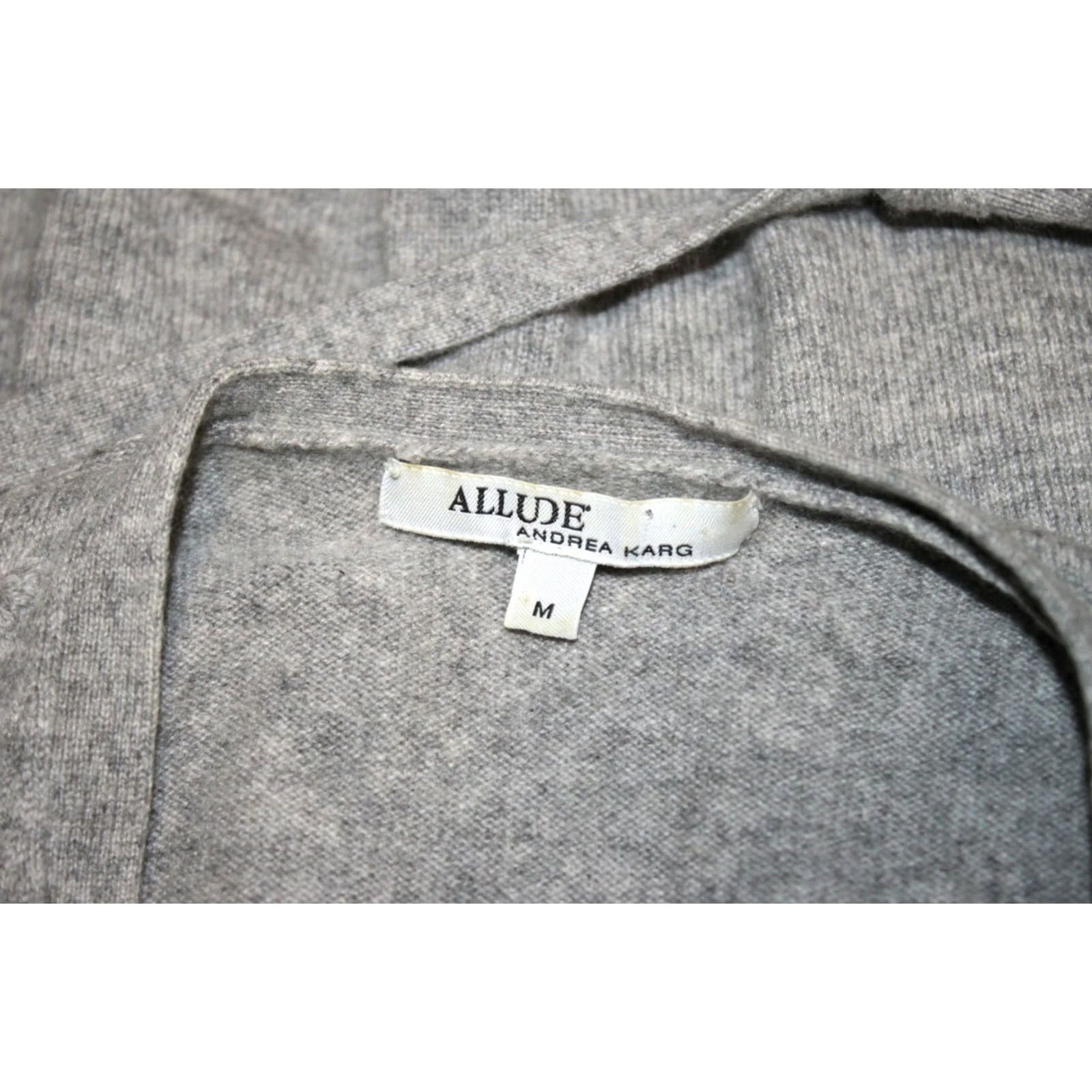 Allude Allude 100% cashmere womens grey cardigan robe wrap Size M Size M / US 6-8 / IT 42-44 - 5 Thumbnail