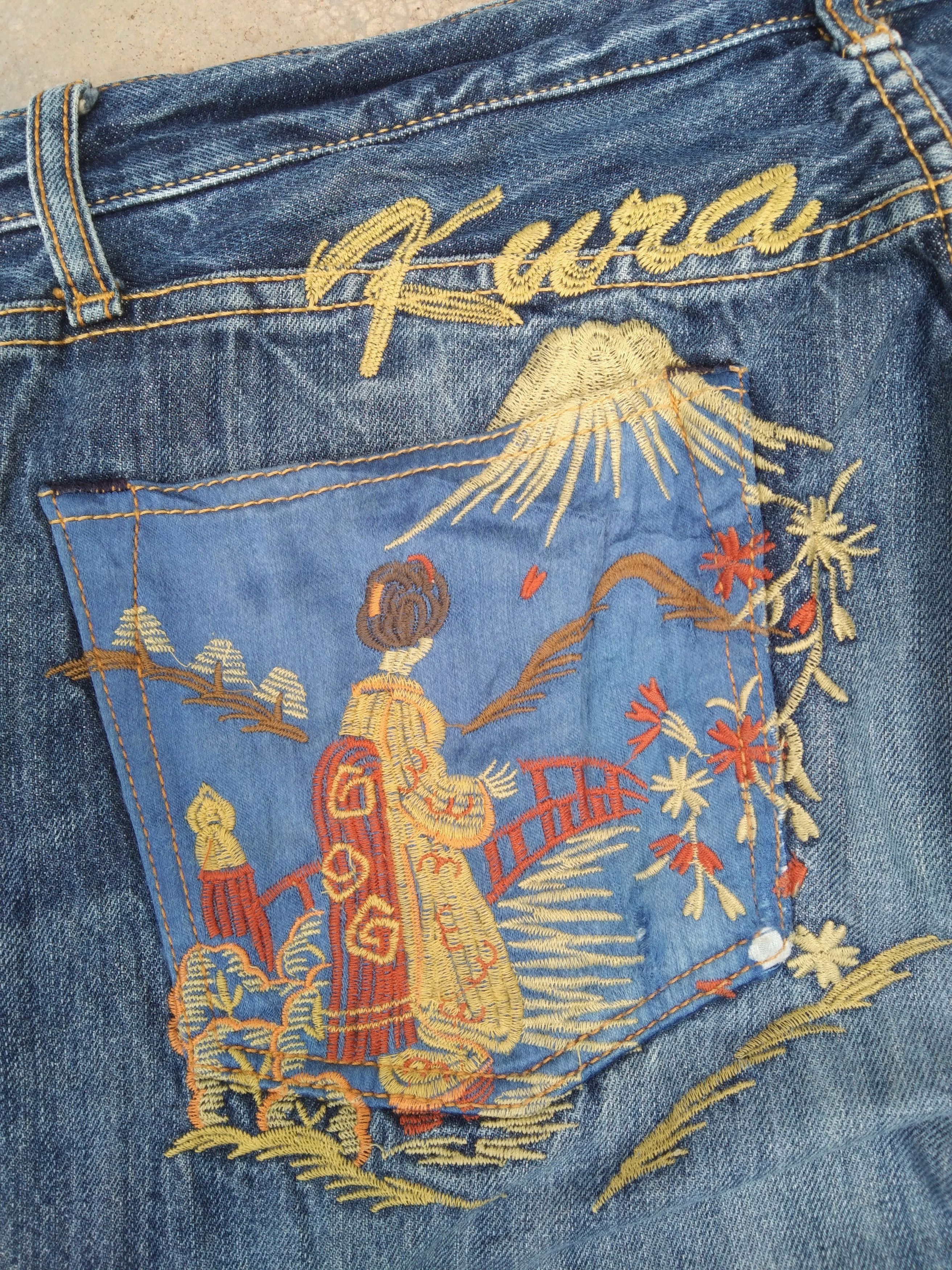Japanese Brand × Vintage Vintage Eternal Japanese Brand Jeans Embroidered 32x32 Size US 32 / EU 48 - 3 Thumbnail