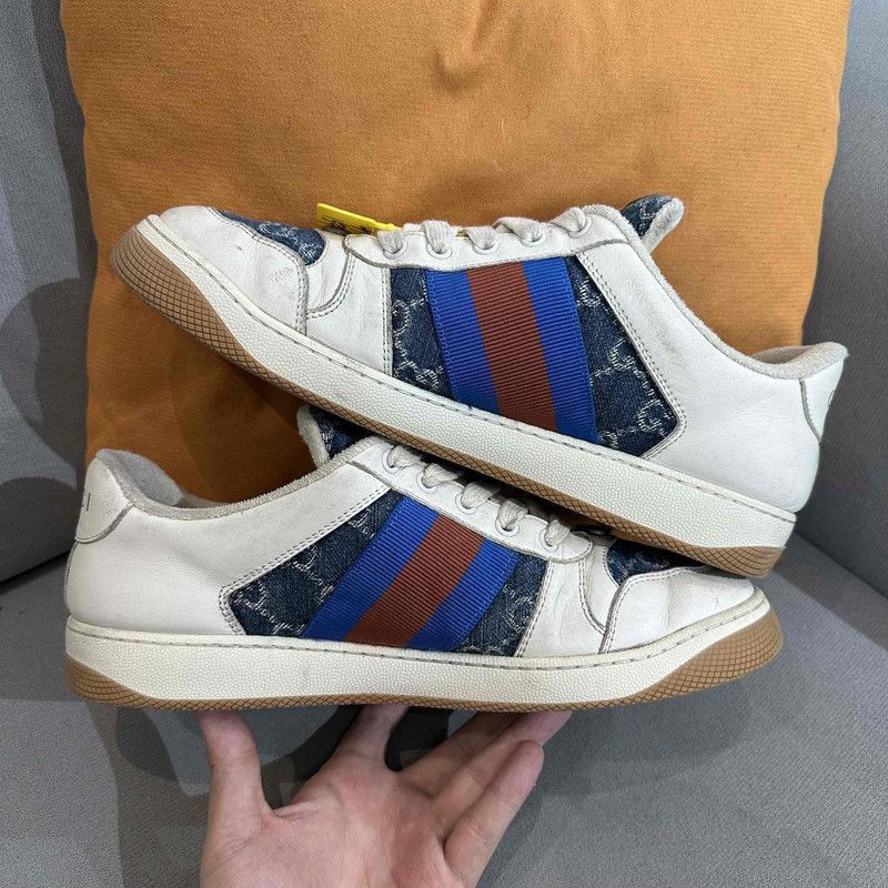 Gucci Gucci Screener Denim Sneakers for Men - Size US 8 / EU 41 - 9 Thumbnail