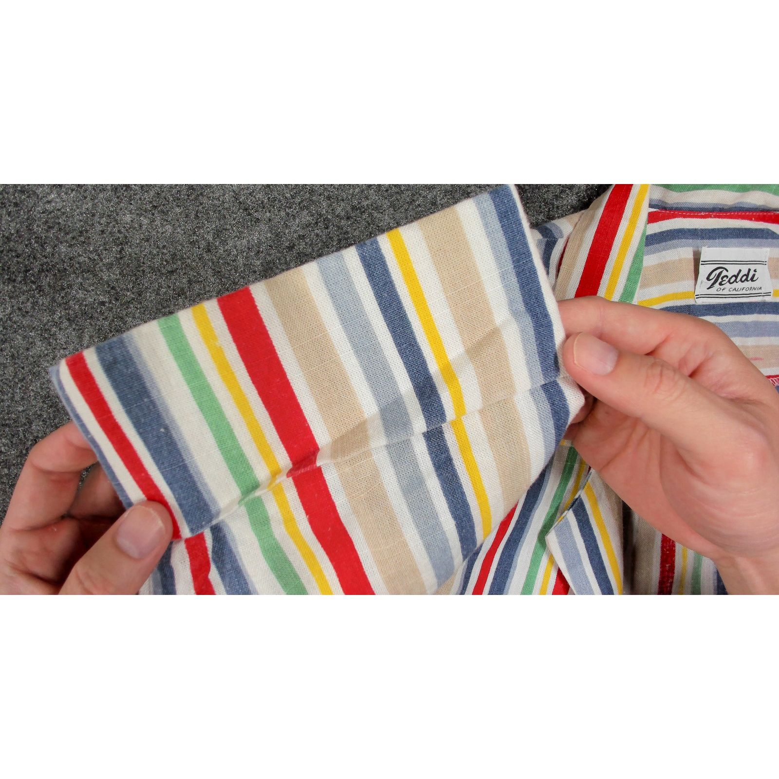 Vintage 80s Striped Cabana Swing Jacket Resort Blazer Large Size L / US 10 / IT 46 - 8 Thumbnail