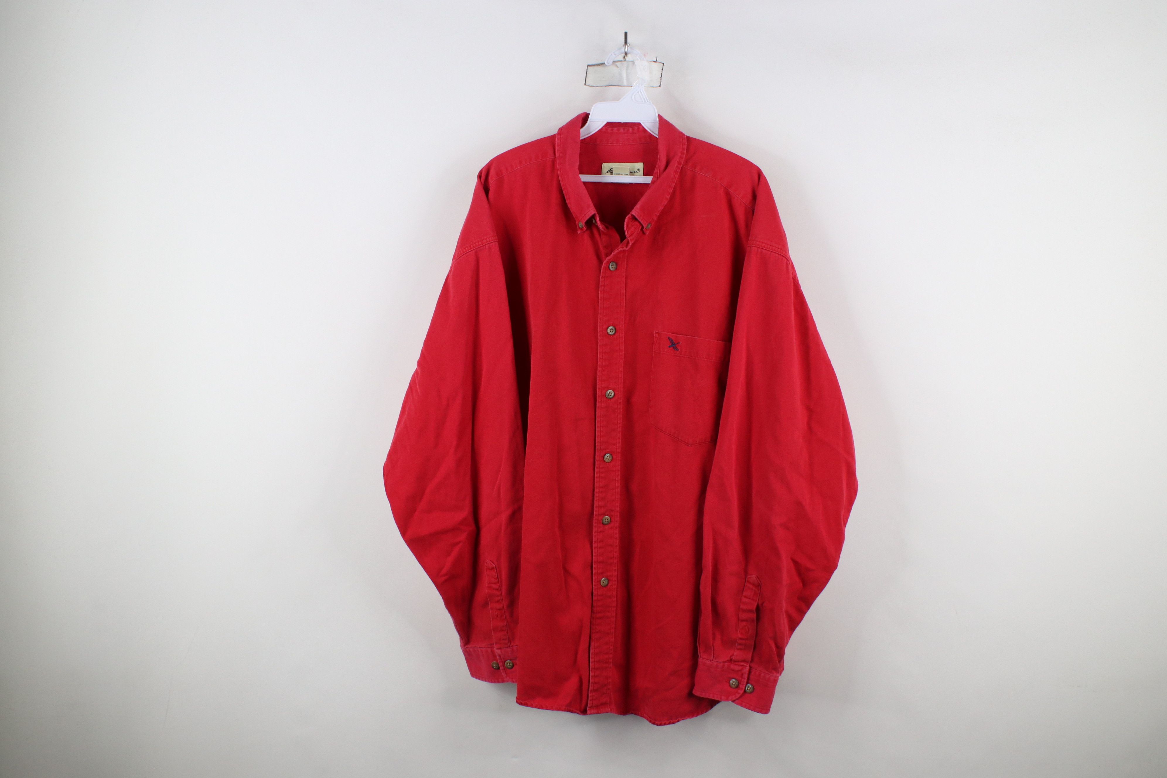 Eddie Bauer × Vintage Vintage 90s Eddie Bauer Cotton Twill Button Down Shirt Size US XXL / EU 58 / 5 - 1 Thumbnail