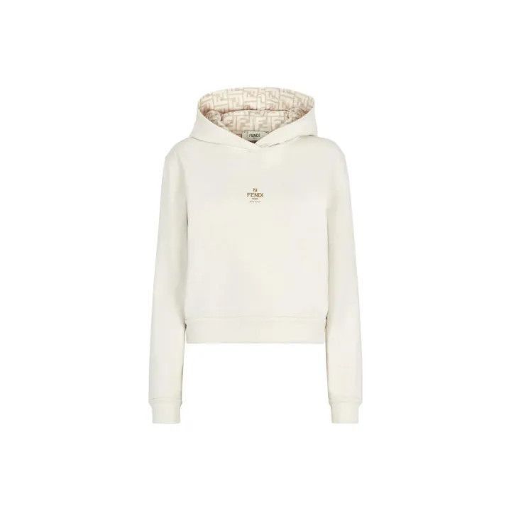 Fendi Fendi SS23 Logo Print Hoodie for Women -2507 Size M / US 6-8 / IT 42-44 - 1 Thumbnail