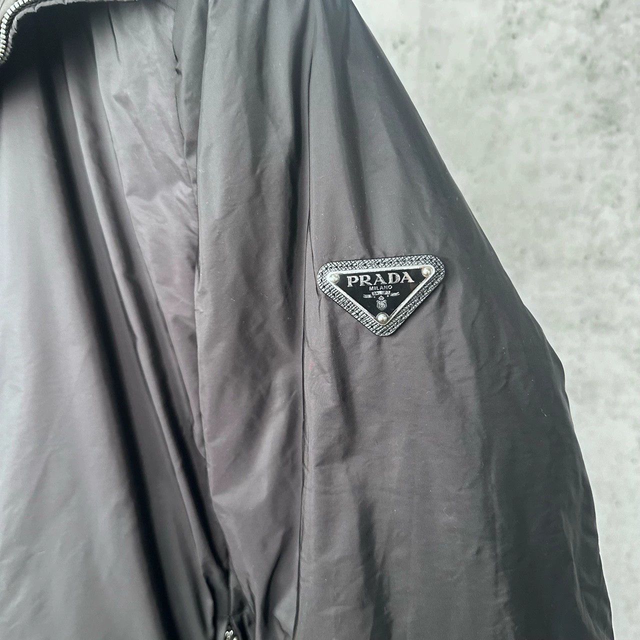 Prada prada black gray reversible nylon jacket Size US L / EU 52-54 / 3 - 3 Thumbnail
