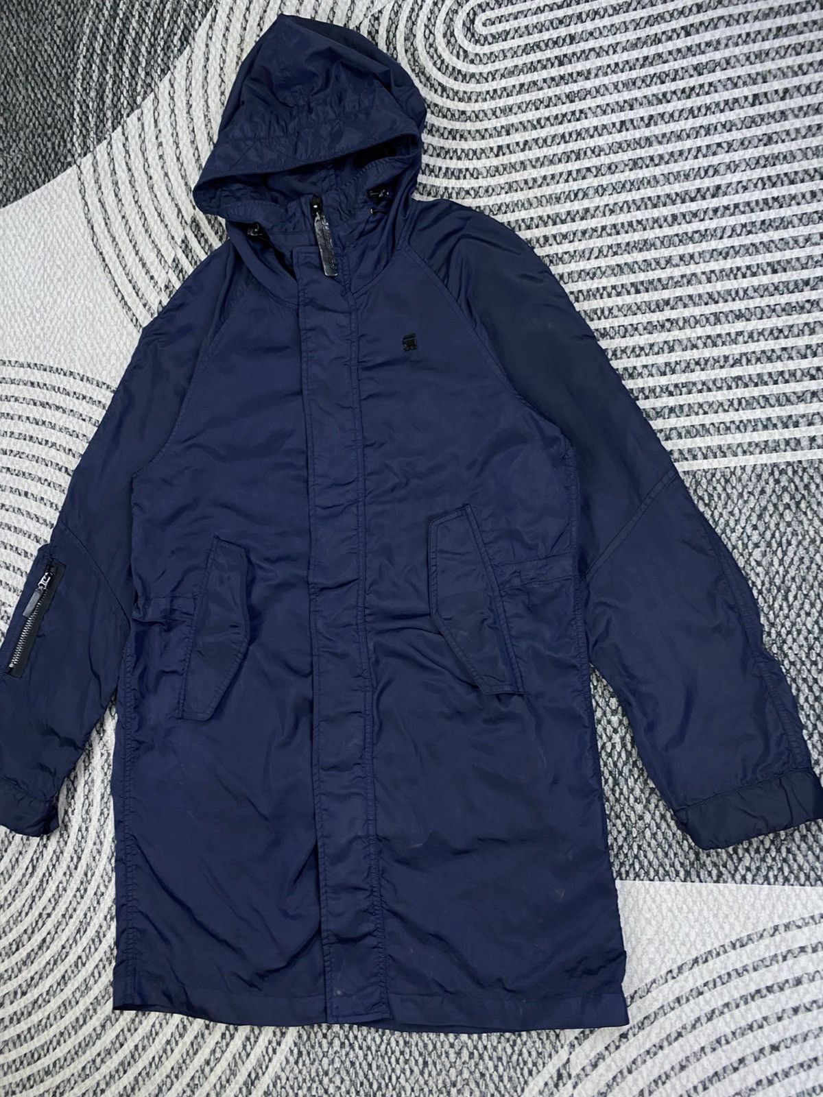 G-Star Vintage G-Star Raw Navy Hooded Long Parka Size US M / EU 48-50 / 2 - 4 Thumbnail