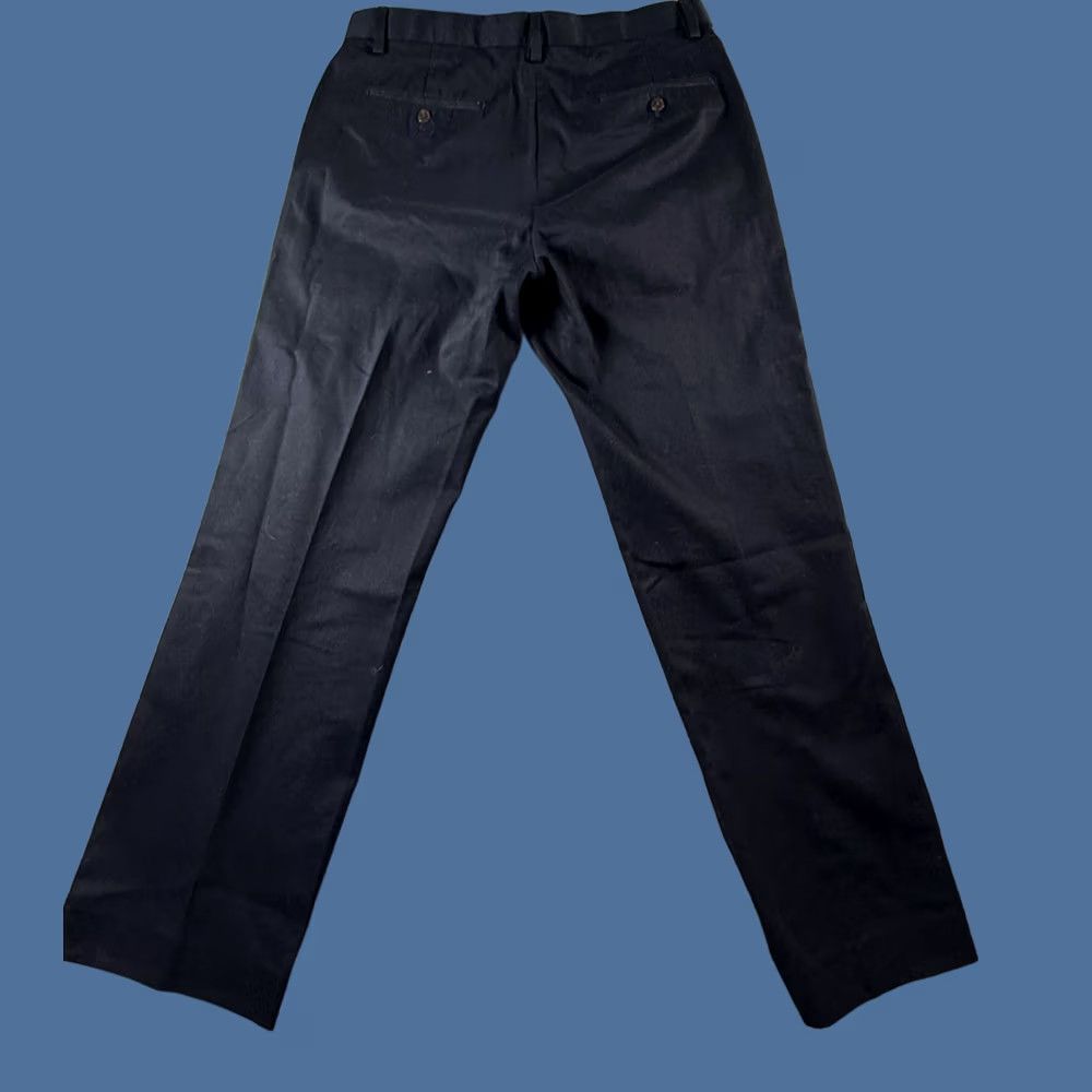 Eddie Bauer Eddie Bauer Pants Men's 35x30 Black Classic Fit Flat Front Chino Dress Pants Slim Straight Leg Casual Workwear Size US 35 - 1 Thumbnail