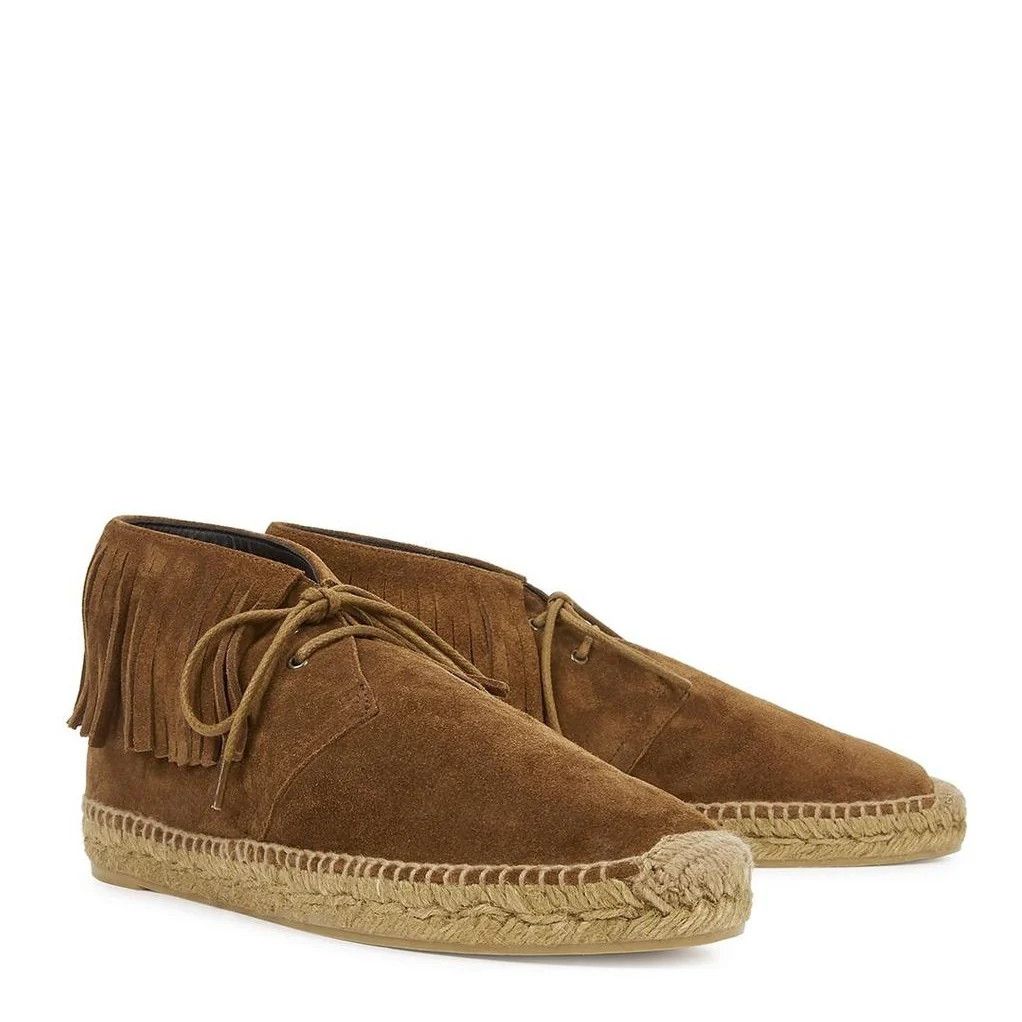 Saint Laurent Paris o1b1hav110824 Mid-Top Espadrilles Suede Boots in Brown Size US 10 / IT 40 - 5 Thumbnail