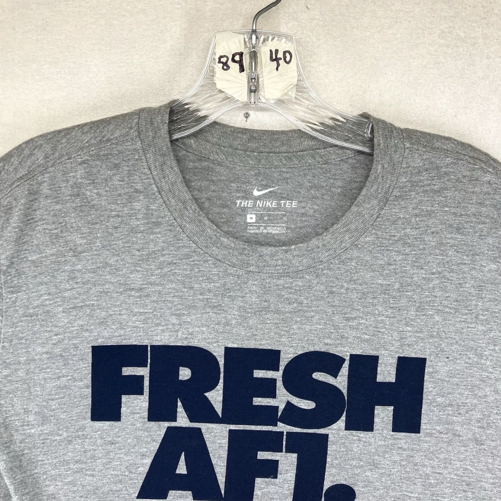 Nike Nike Shirt Mens Medium Gray AF1 Air Force 1 Short Sleeve T-Shirt Lightweight Graphic Print Crew Neck Regular Fit Size US M / EU 48-50 / 2 - 5 Thumbnail