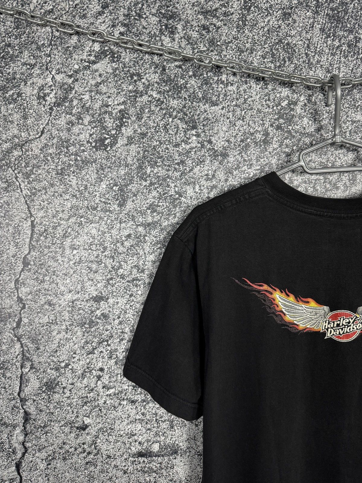 Harley Davidson Vintage Harley-Davidson Santa Maria T-Shirt Flame Skull Sz L Size US L / EU 52-54 / 3 - 12 Thumbnail