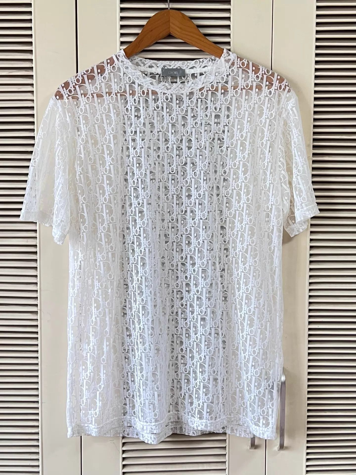 Dior Dior white cutout short-sleeve T-shirt S Size S / US 4 / IT 40 - 1 Thumbnail