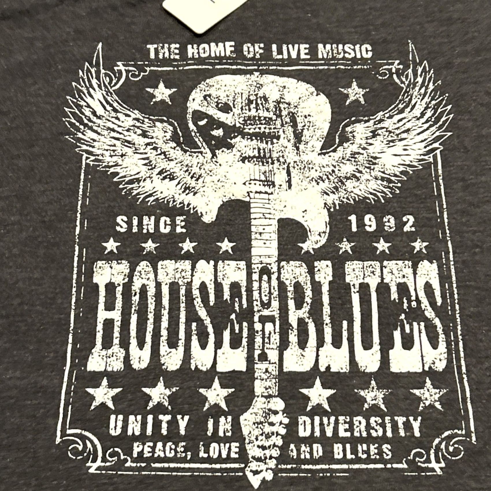 Gildan Gildan Graphic T-Shirt Men’s XL Crew Neck Short Sleeve Gray Cotton House Of Blues Flying Guitar A27 Size US XL / EU 56 / 4 - 2 Thumbnail
