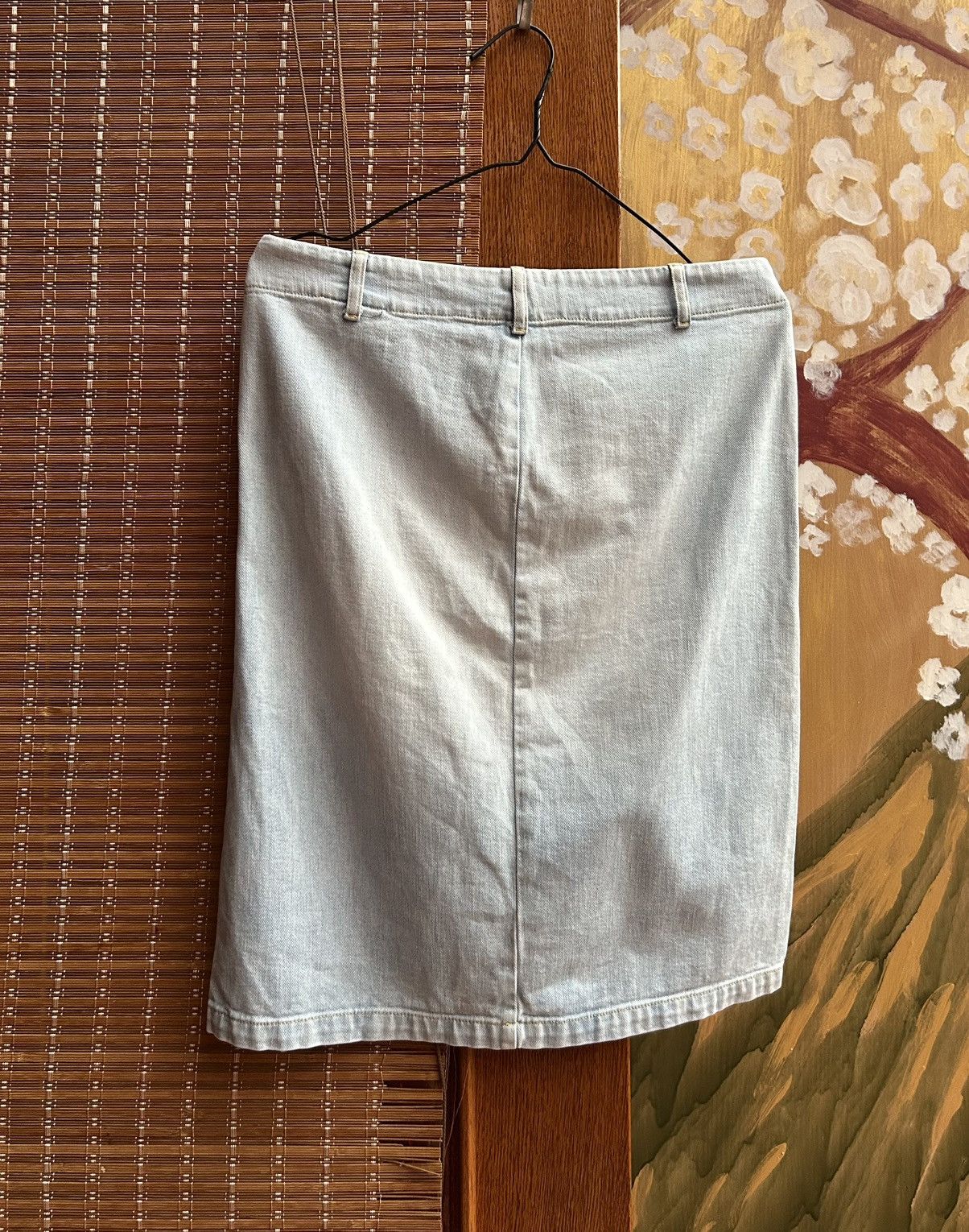 Diesel × Vintage Vintage Y2k Diesel Washed Blue Denim Skirt Knee Lenght Size 27" / US 4 / IT 40 - 2 Thumbnail