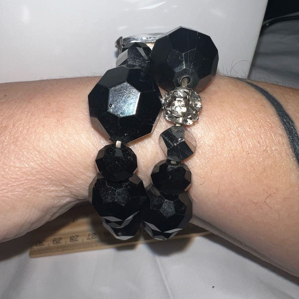 Vintage Vintage Stretch Chunky Acrylic Beaded Bracelet Size ONE SIZE - 3 Thumbnail