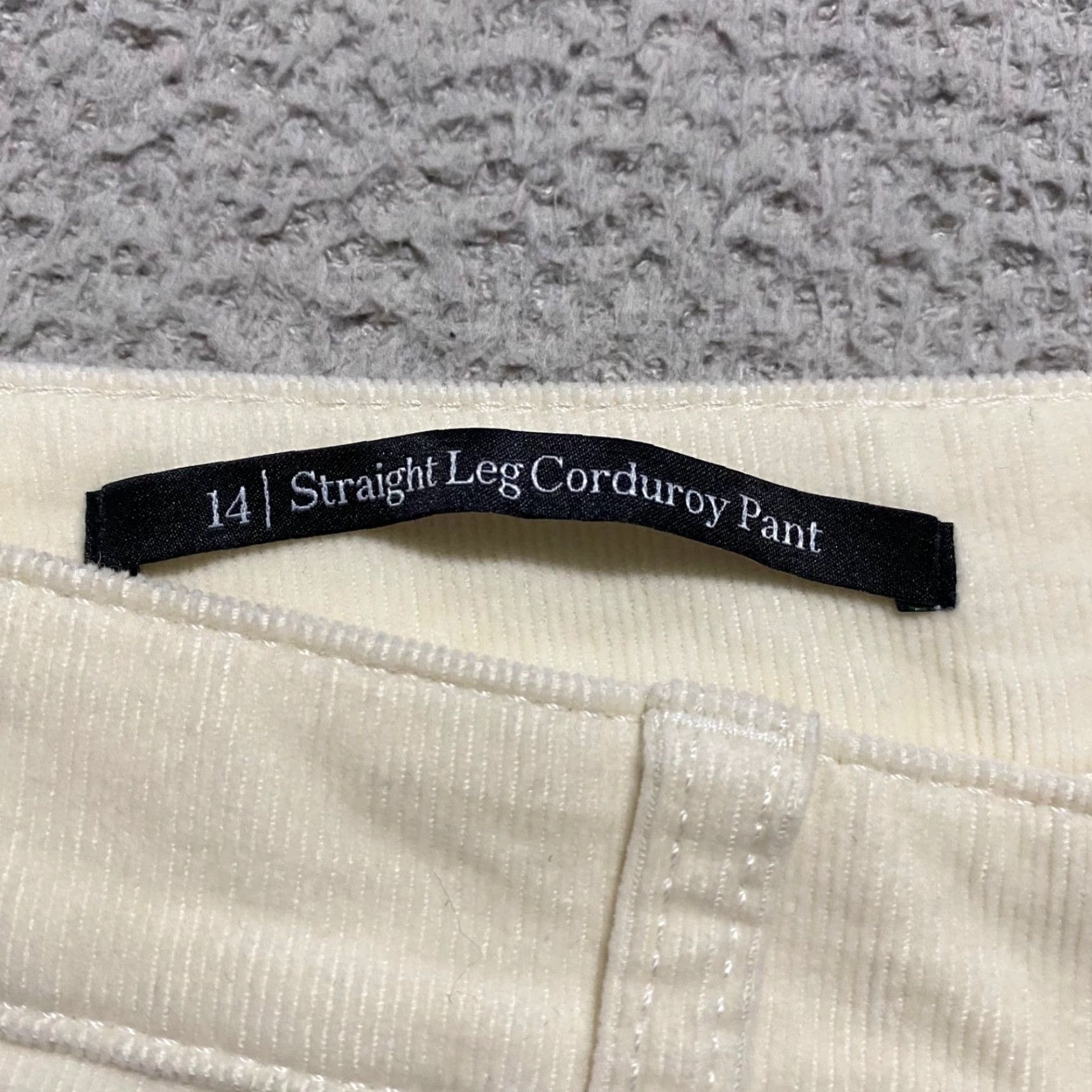 Talbots Talbots Jeans Ivory Corduroy High Rise Straight Womens 14 NWT 31in Inseam 5-Pocket Regular Fit Size 36" / US 14 / IT 50 - 4 Thumbnail