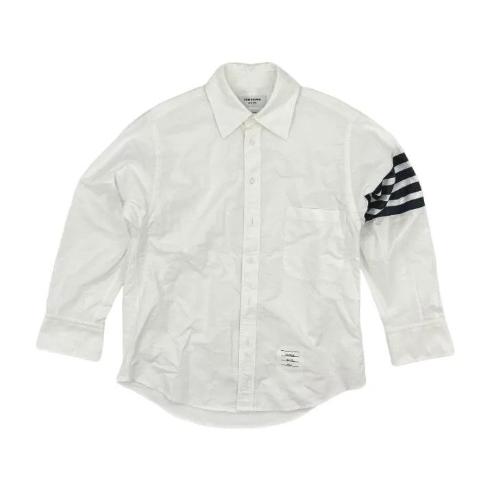Thom Browne Thom Browne Classic White Button-Up Shirt Size US M / EU 48-50 / 2 - 1 Thumbnail