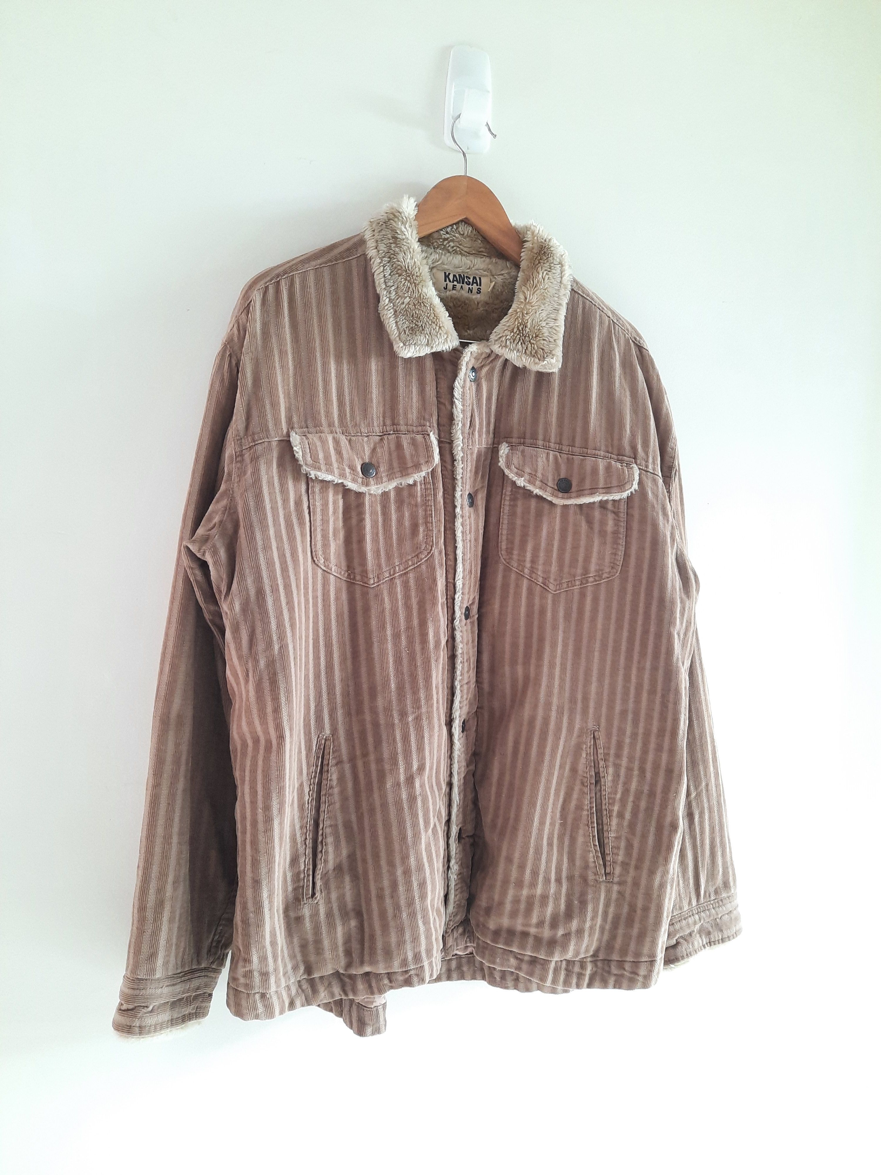 Japanese Brand Kansai Jeans Fur Corduroy Jacket Size US XL / EU 56 / 4 - 2 Thumbnail