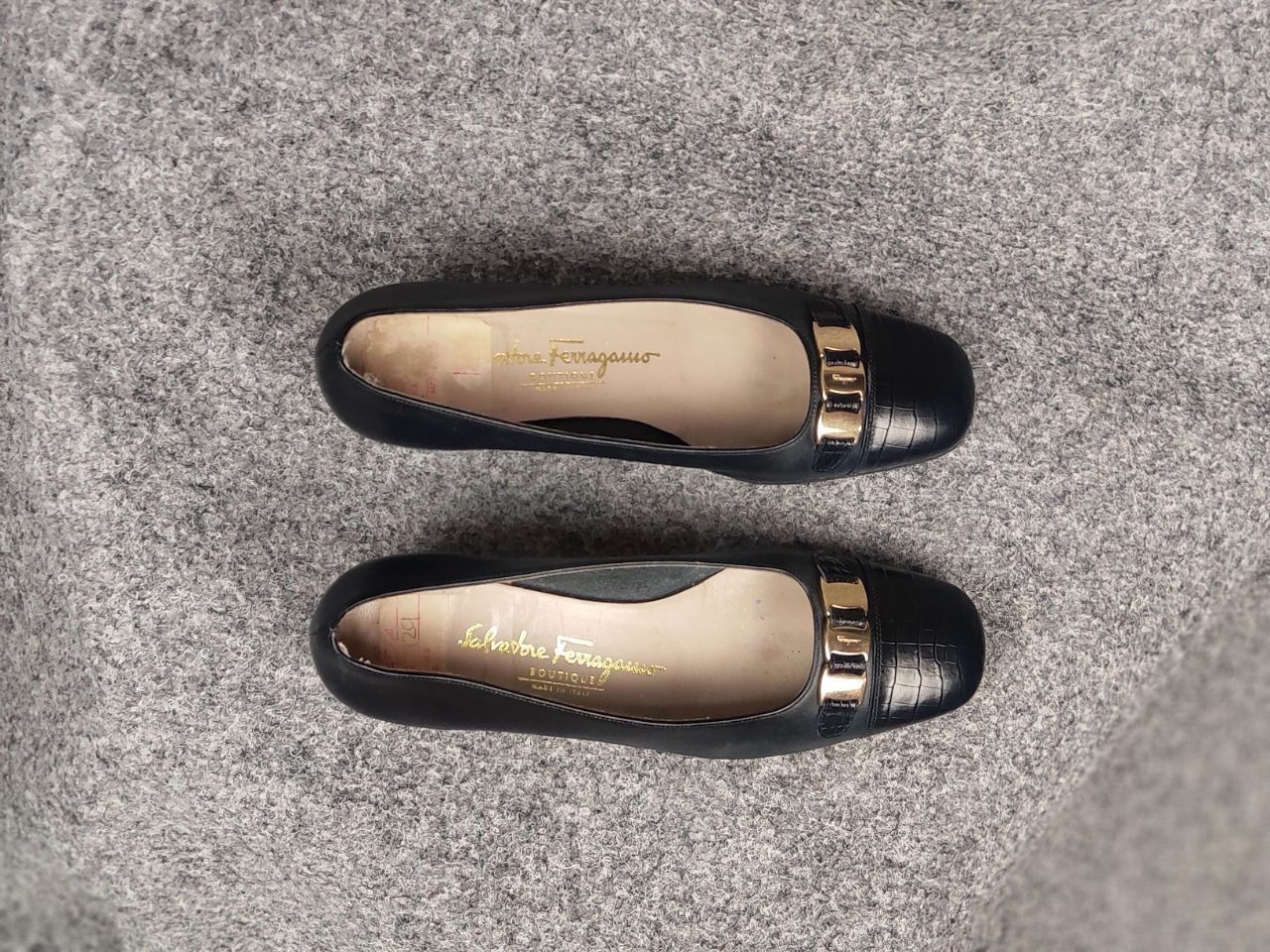 Salvatore Ferragamo Salvatore Ferragamo Vintage Pumps Heel Leather Black Shoes Size US 7.5 / IT 37.5 - 3 Thumbnail