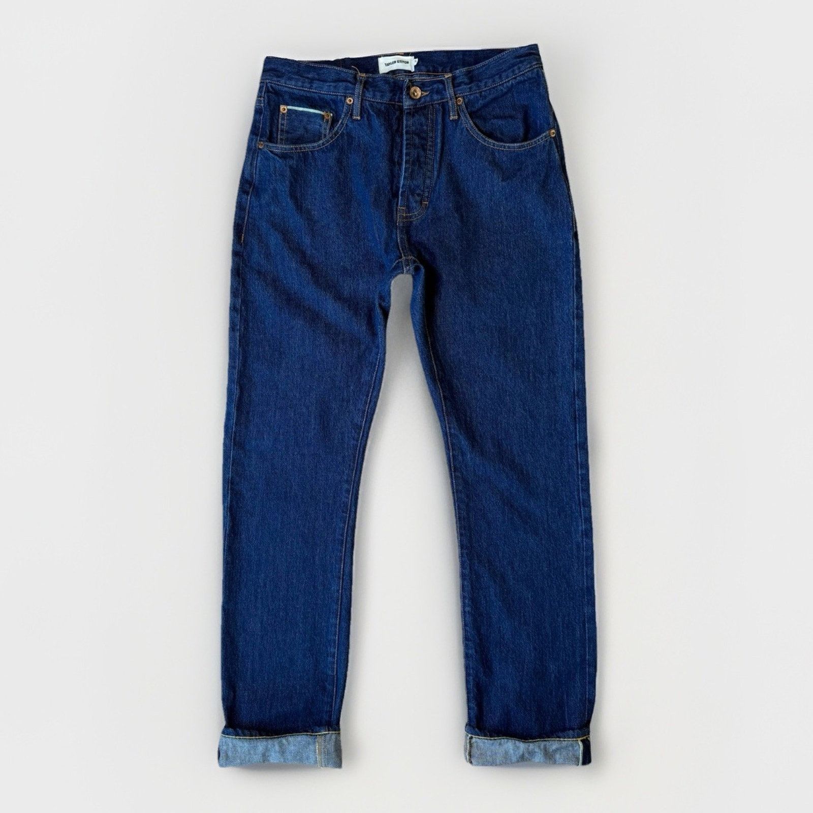 Taylor Stitch Taylor Stitch Selvedge Jeans 30 Blue Dark Wash Slim Straight Size US 30 / EU 46 - 1 Thumbnail