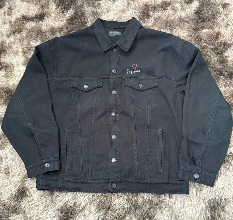 Balenciaga Balenciaga Valentine's Embroidery Denim Jacket Size US M / EU 48-50 / 2 - 1 Thumbnail