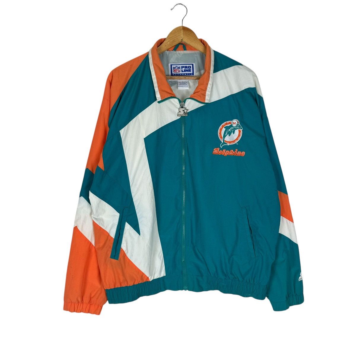 NFL ⚡️VINTAGE 90s MIAMI DOLPHINS NHL LIGHT JACKET Size US L / EU 52-54 / 3 - 1 Thumbnail