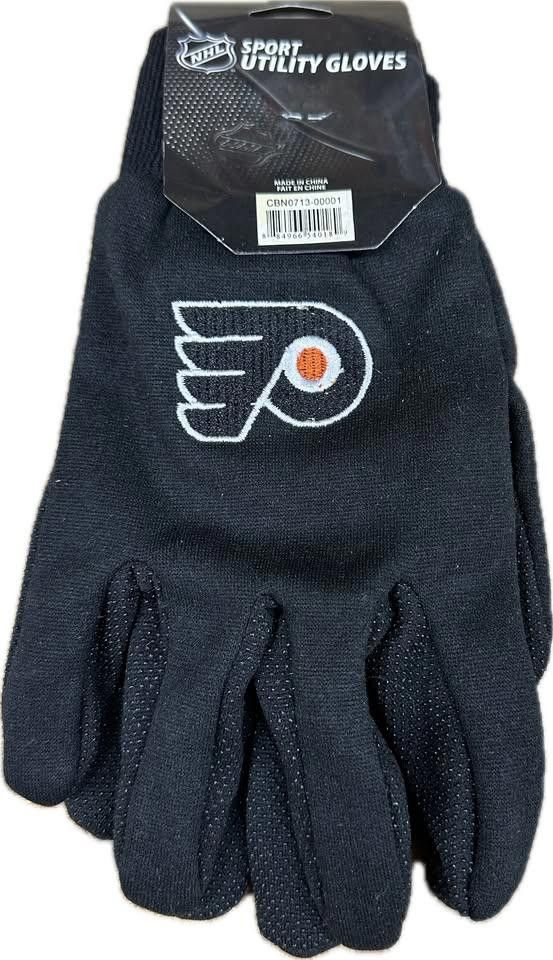Designer Philadelphia Flyers NHL Utlity Gloves New Size ONE SIZE - 2 Thumbnail