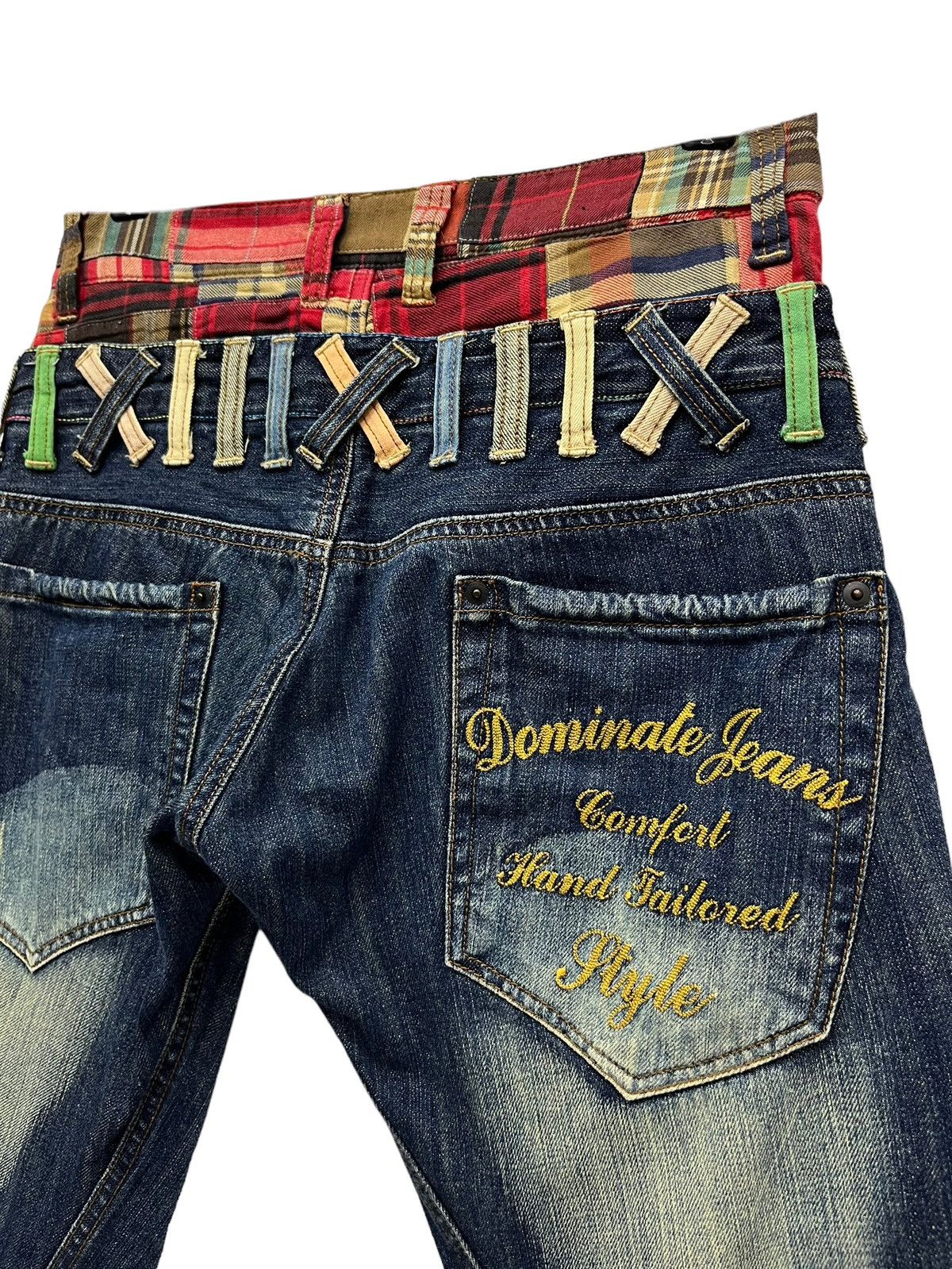If Six Was Nine 🔥Grunge Patchwork Double Waist Distressed Mud Max Blast Size US 29 - 1 Thumbnail