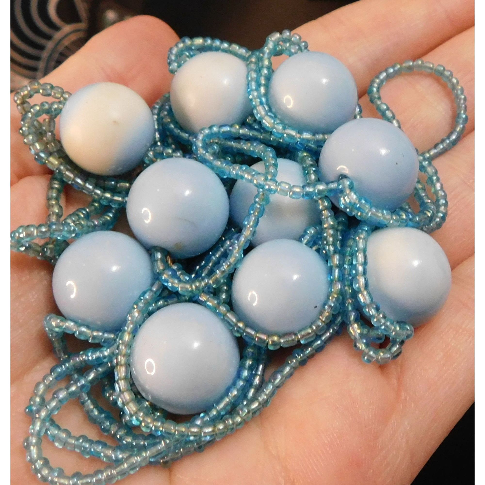 Other Blue Glass And Acrylic Beaded Necklace Size ONE SIZE - 4 Thumbnail
