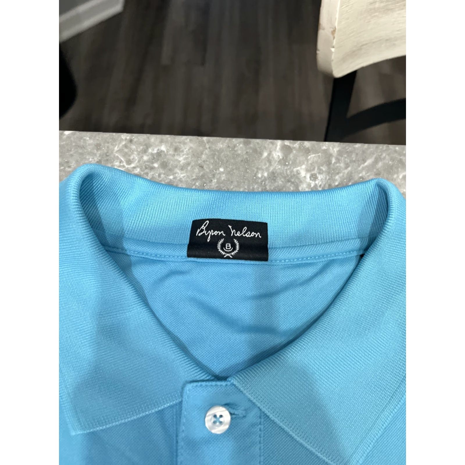 Vintage Byron Nelson Polo Shirt Mens 2XL Golf Polyester Spandex Breathable Lightweight Moisture Wicking Cardina l Sea Blue Logo Size US XXL / EU 58 / 5 - 4 Thumbnail