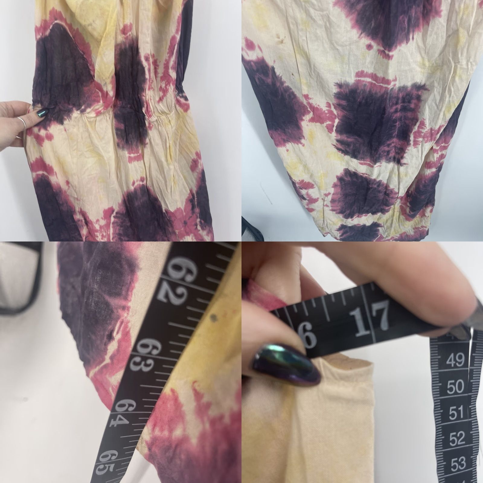 Vintage Blu Moon Maxi Dress Womens XS Tie Dye Halter Blouson Long Sundress Boho Cottage Moon Bohemian Size XS / US 0-2 / IT 36-38 - 8 Thumbnail