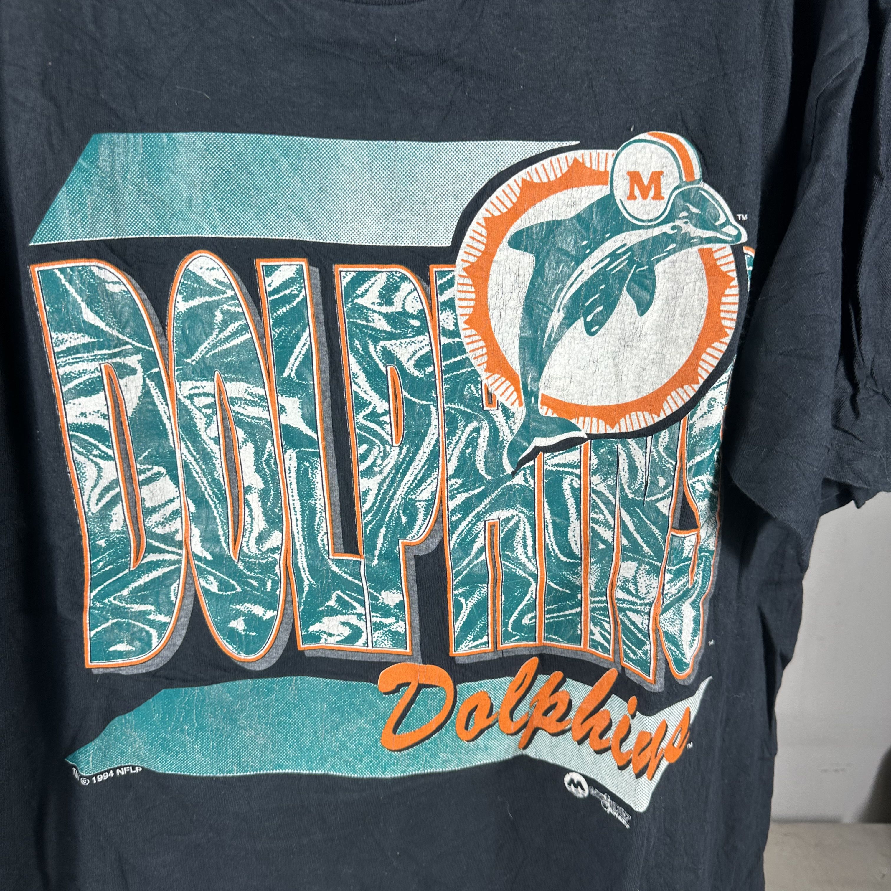 Vintage Vintage 1994 Miami Dolphins Football NFL T-shirt Size US XL / EU 56 / 4 - 2 Thumbnail
