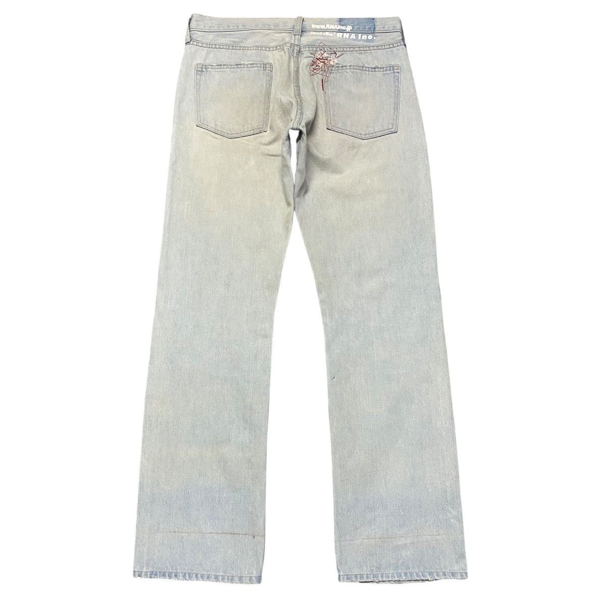 Japanese Brand RNA SLANG Denim Distressed Patchwork Jeans Size US 30 / EU 46 - 2 Thumbnail