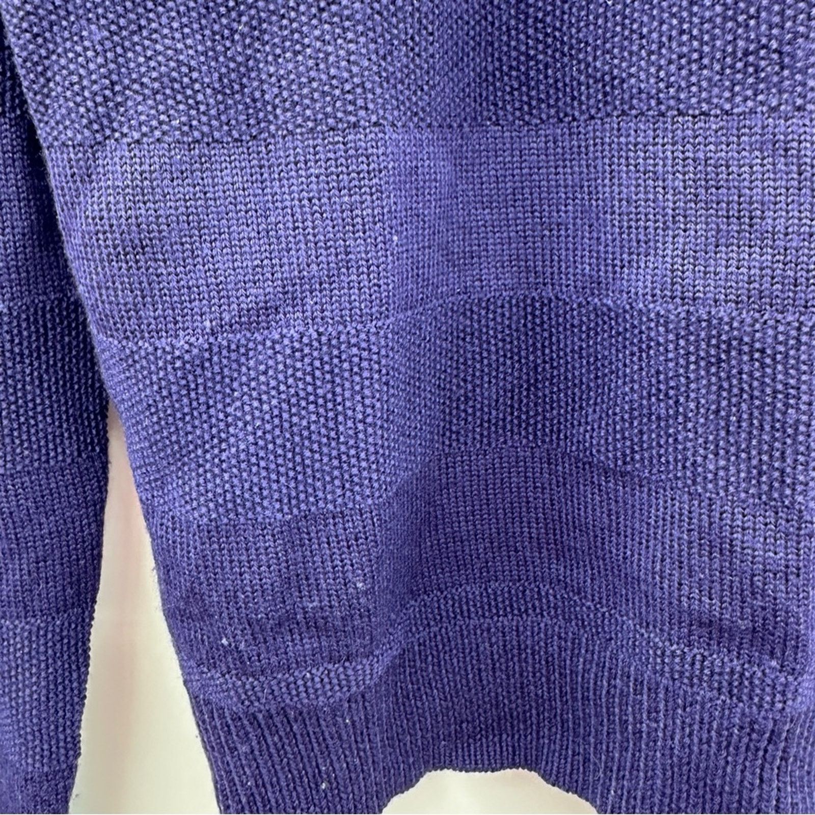 Nordstrom Nordstrom Merino Wool Purple Striped V Neck Sweater Sz S Size US S / EU 44-46 / 1 - 6 Thumbnail