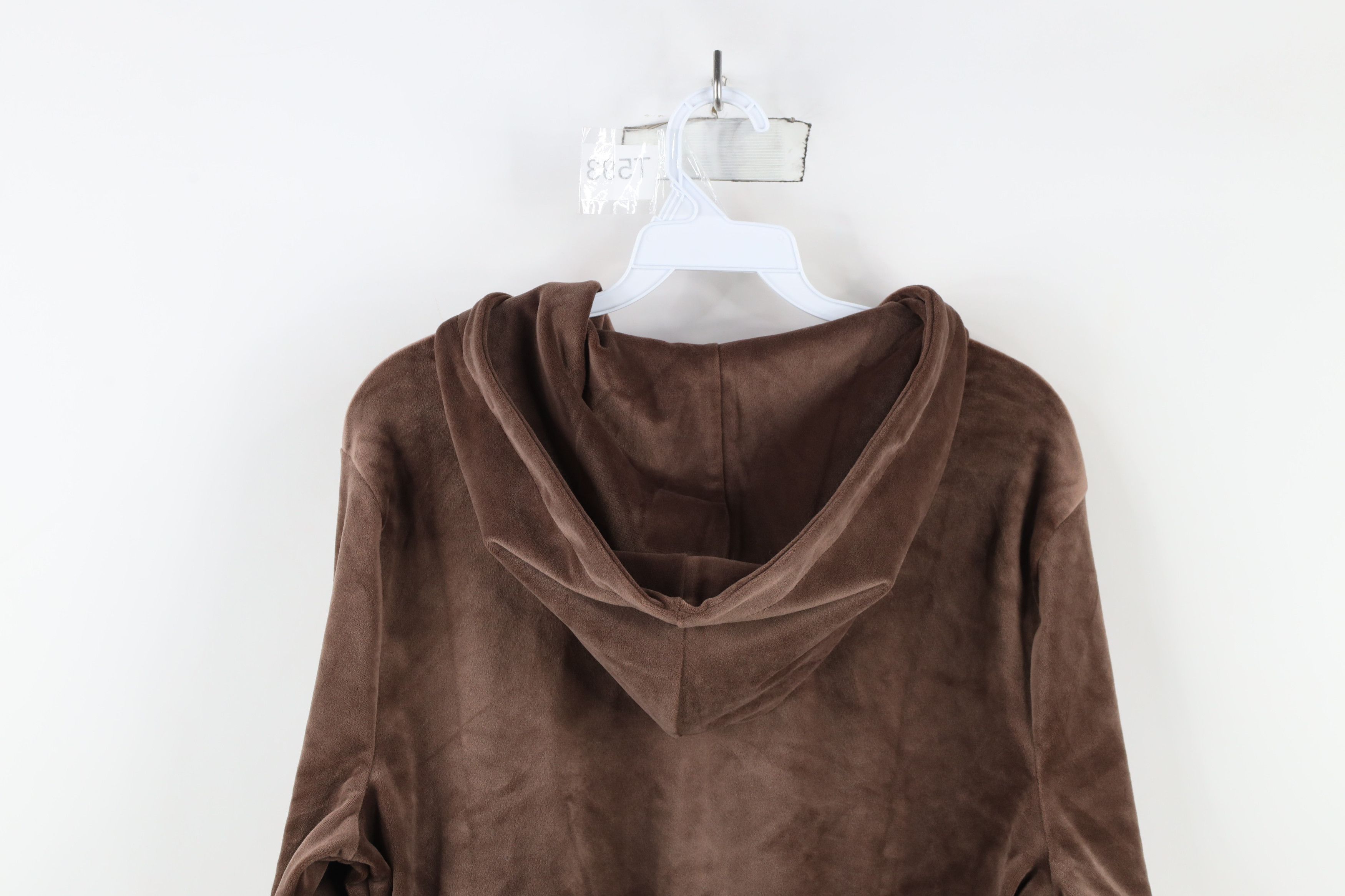 Juicy Couture × Vintage Vintage 90s Y2K Juicy Couture Soft Velour Full Zip Hoodie Size L / US 10 / IT 46 - 12 Thumbnail