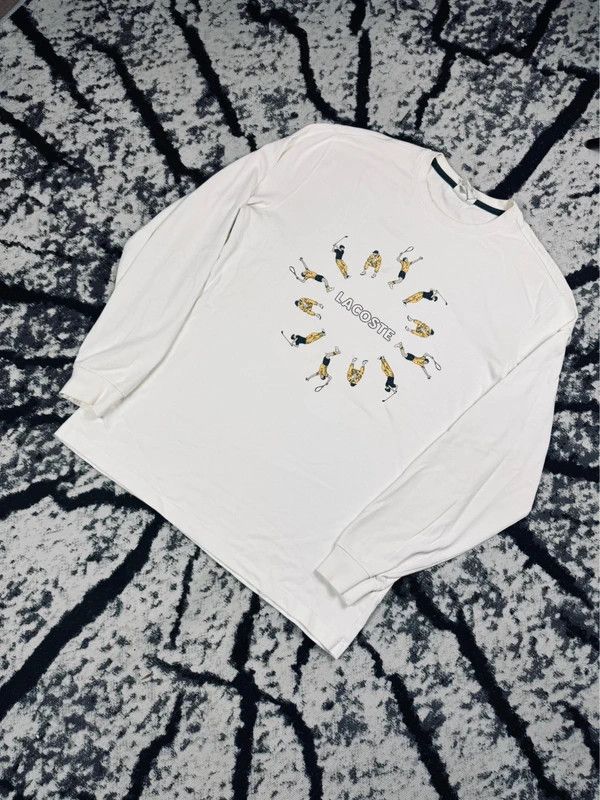 Lacoste Lacoste crewneck sweatshirt golf white logo sport tennis S Size US S / EU 44-46 / 1 - 2 Thumbnail