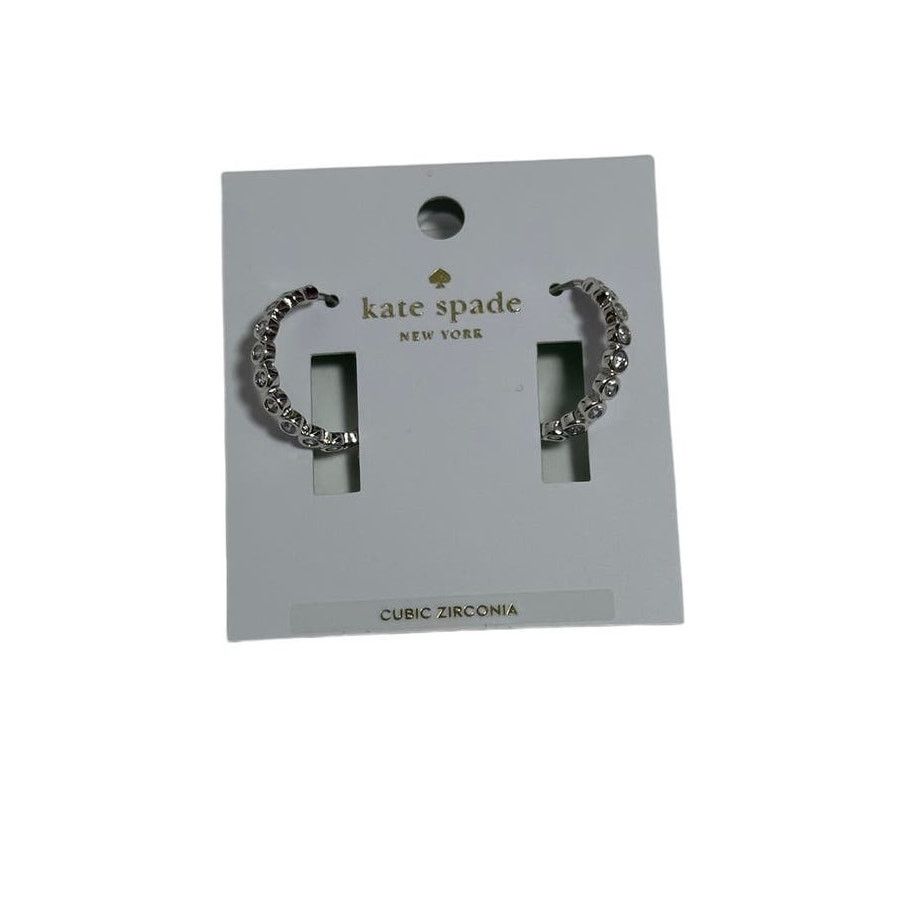 Kate Spade Kate Spade Silver Full Circle Huggies Hoops Earrings Size ONE SIZE - 4 Thumbnail